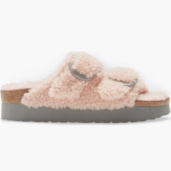 NIB Papillio by Birkenstock Womens Arizona Big Buckle Shearling Sandals Sz 6789 - Picture 3 of 6